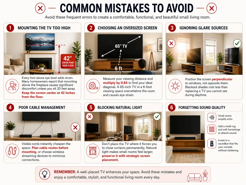 Common Mistakes to Avoid in Small Living Room Ideas With TV