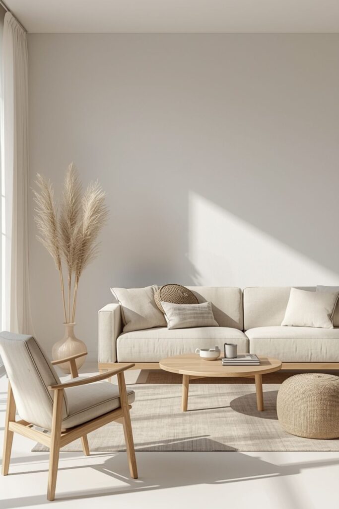 Minimalist Living Room Design for a Calm and Simple Home