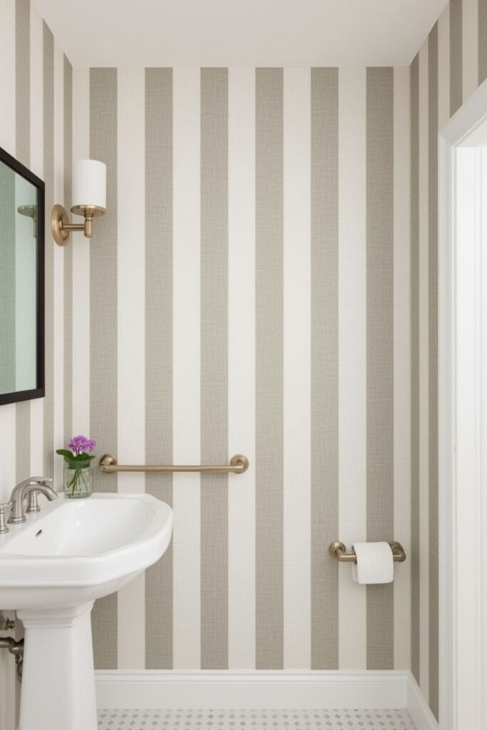 Removable wallpaper accent wall small rental living room depth