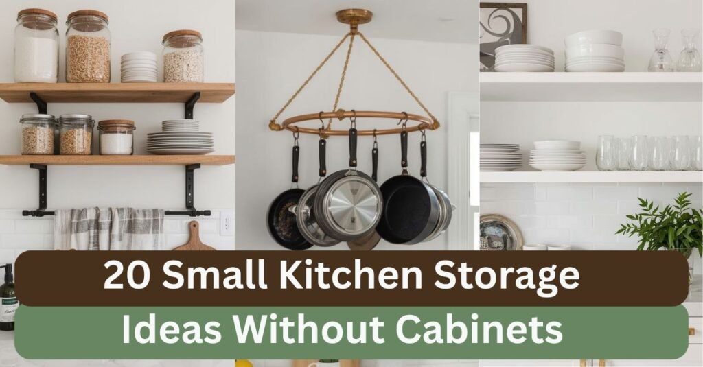 20 Small Kitchen Storage Ideas Without Cabinets for Small Spaces and ...