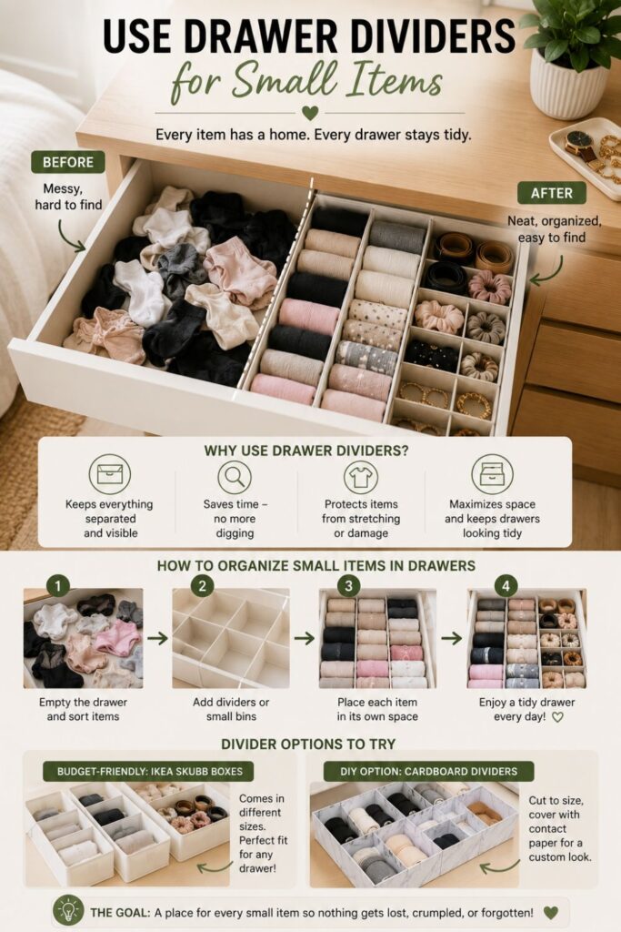 drawer dividers organizing socks underwear and small clothing items